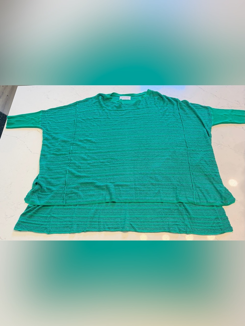 First love by Love Evelyn Green burnout oversized top